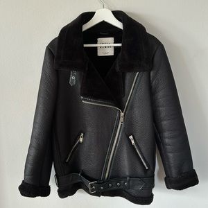 ZW COLLECTION DOUBLE-FACED BIKER JACKET